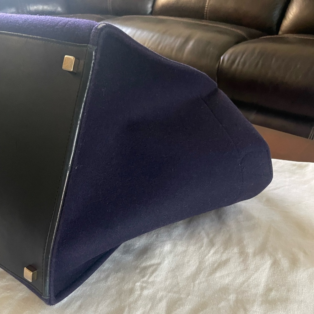 Celine Phantom Oversized Tote Purple Felt Leather Bag - Picture 12 of 15